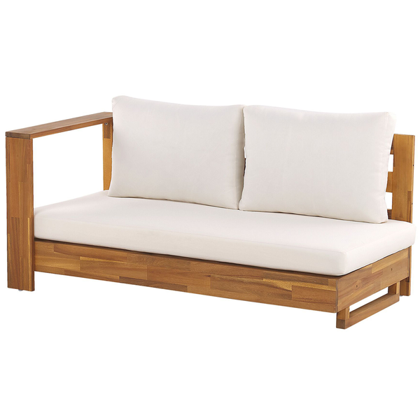 Garten Ecksofa 5-Sitzer MARETTIMO rechtsseitig zertifiziertes Akazienholz Braun
