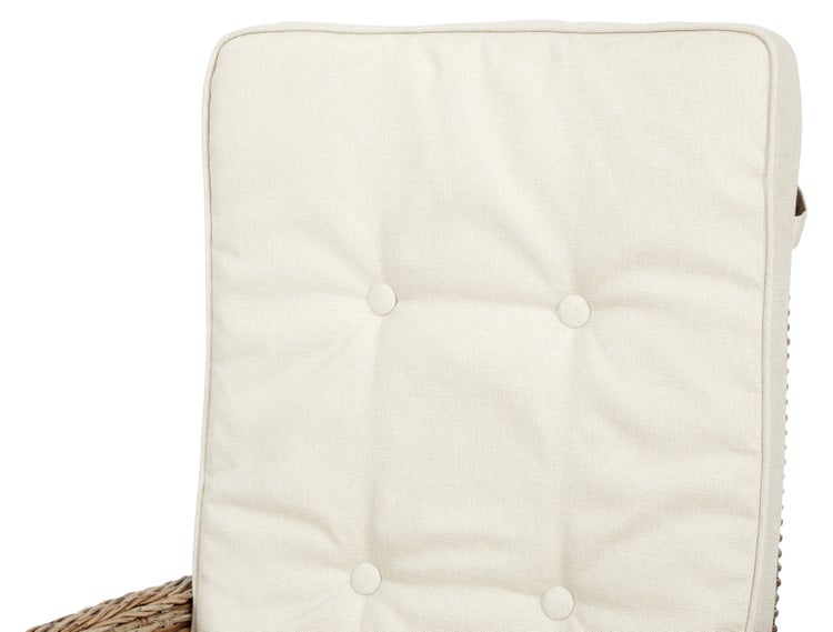 Gram Gartenstuhl inkl. Kissen, mit Pumpe, natur und offwhite. 2er Set