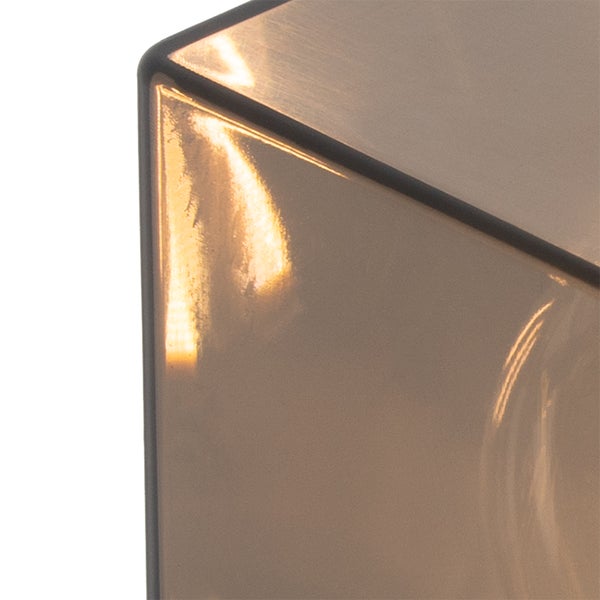 Außenstehlampe schwarz 70 cm IP44 mit Rauchglas - Dänemark