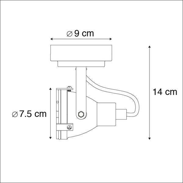 Industrieller Strahler Rostbraun drehbar und neigbar - Sorra