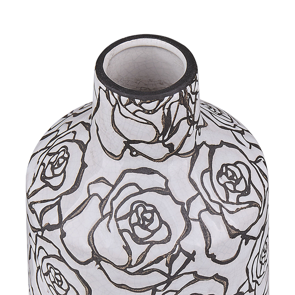 Blumenvase ALINDA Steinzeug 26 cm Weiß