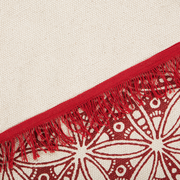 Teppich MEZITILI Rot ø 120 cm Baumwolle