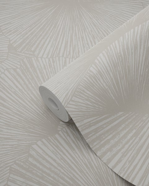 Origin Wallcoverings Tapete 3D Muster Blätter Grau - 53 cm x 10.05 m - 348005