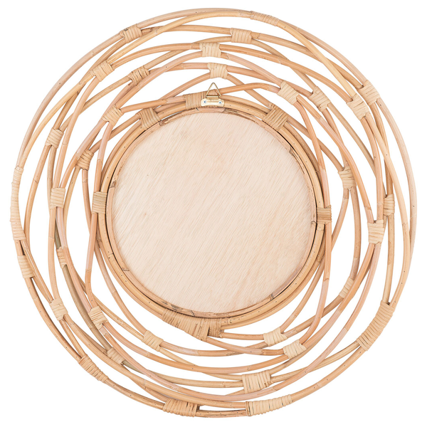 Wandspiegel BURGIS 75 cm 75 cm Rattan Naturfarben
