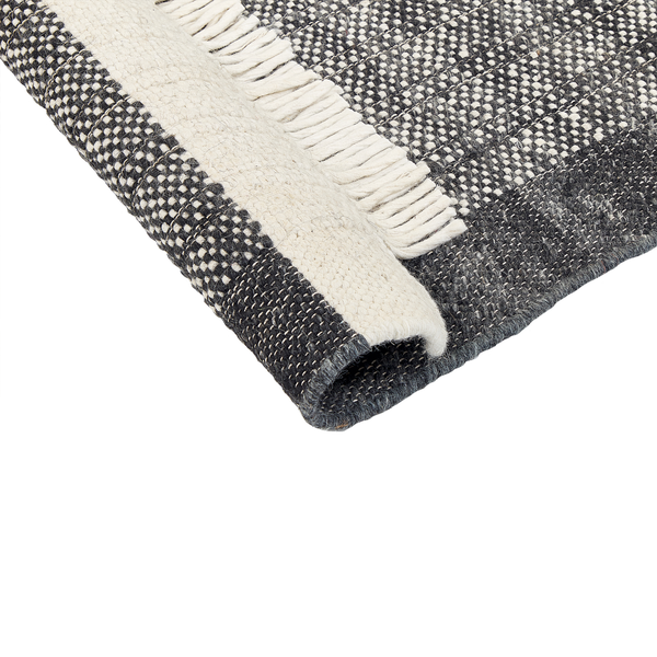 Teppich ATLANTI Schwarz 80 x 150 cm Wolle