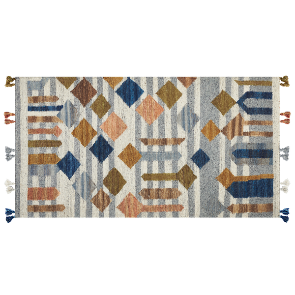 Teppich KASAKH Bunt 80 x 150 cm Wolle Kelim