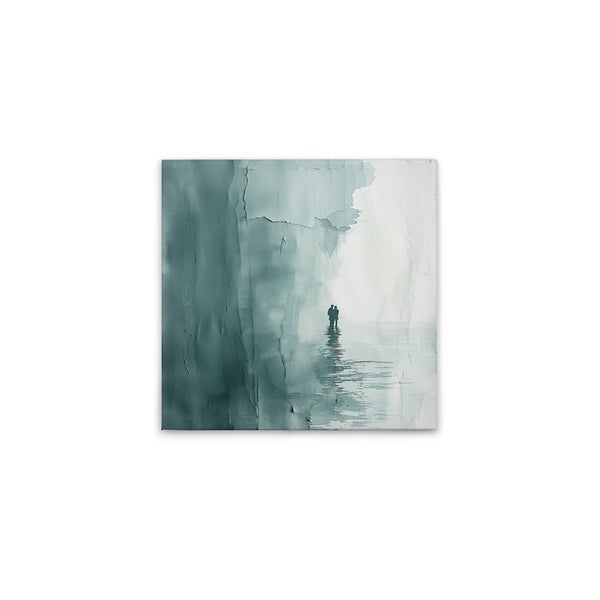 Gemälde mit zwei Personen am Wasser