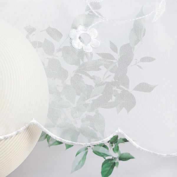 Dekoschals aus Voile mit Blumenmuster