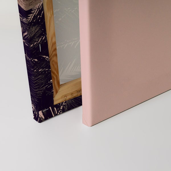 Detailansicht einer Leinwand mit Holzrahmen