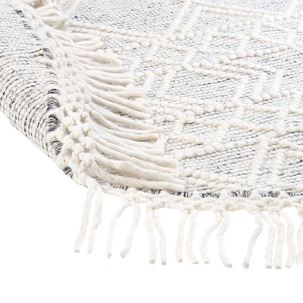 Teppich BULDAN Grau ø 140 cm Wolle