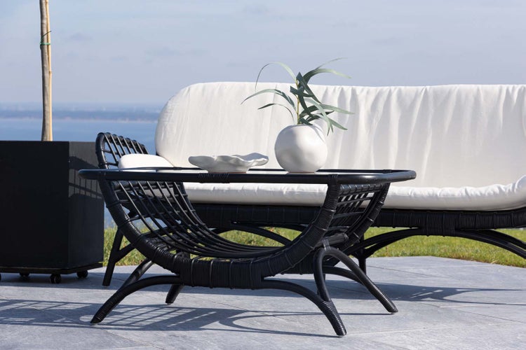 Moana Gartentisch Beistelltisch 60x96cm schwarz. 60 X 96 X 47 cm