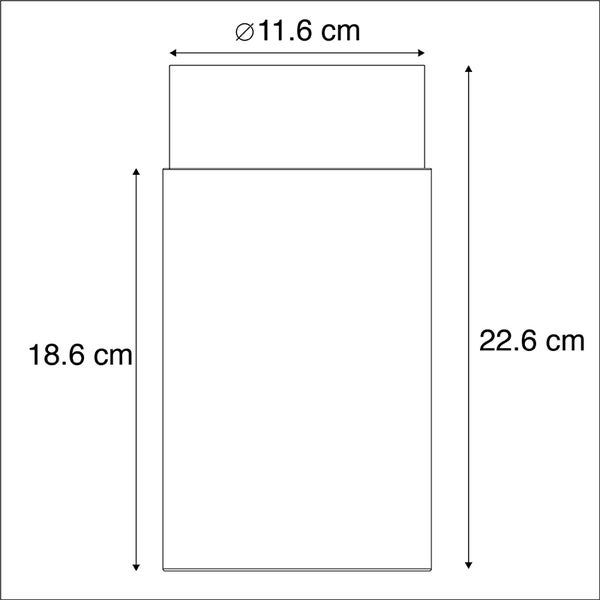 Moderne Deckenleuchte schwarz 22,6 cm IP44 - Jarra