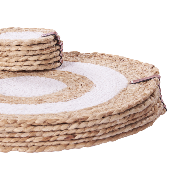 Tischset mit Untersetzern 12-teilig TUMERIC Naturfarben Jute