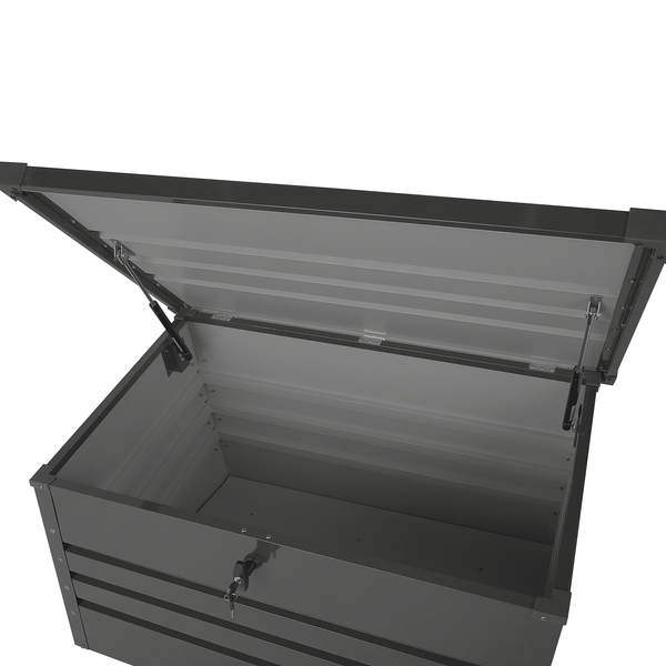 Aufbewahrungsbox CEBROSA Metall 100 cm 62 cm Graphitgrau