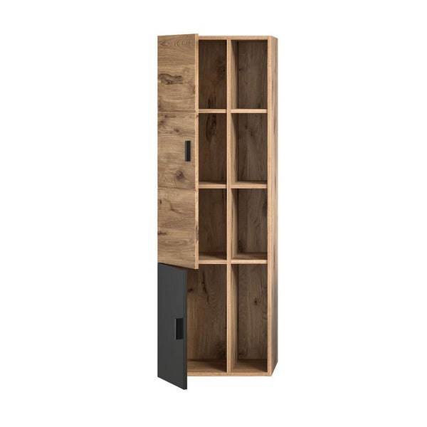 Xonox.home Midischrank Grado BxHxT 44 x 144 cm x 35 cm Frontfarbe nox oak / grau