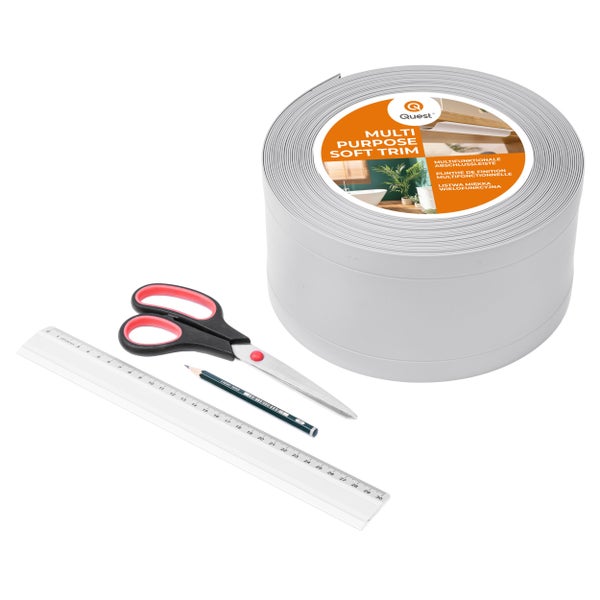 Rolle Mehrzweck Soft Abschlussleiste mit Schere, Bleistift und Lineal