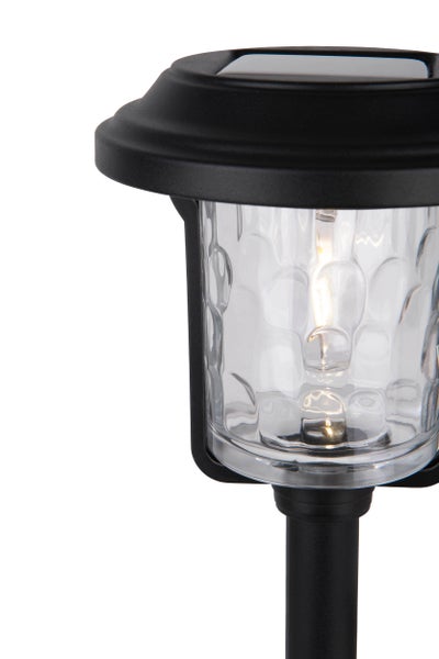 Solarleuchte mit klarem, strukturiertem Lampenglas