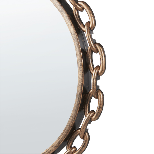 Runder Spiegel mit Kettenrahmen