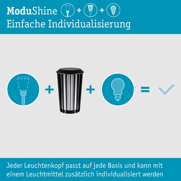 Moderne Außenwandleuchte mit zwei Leuchtenköpfen und einem Durchmesser von 170 Millimetern
