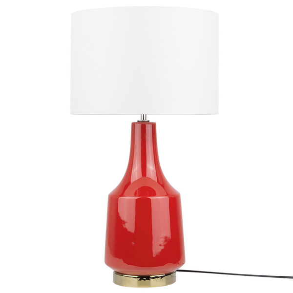 Tischleuchte TRIVERSA Keramik Rot