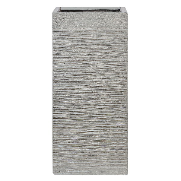 Rechteckiger Pflanzkübel mit horizontaler Rillenstruktur