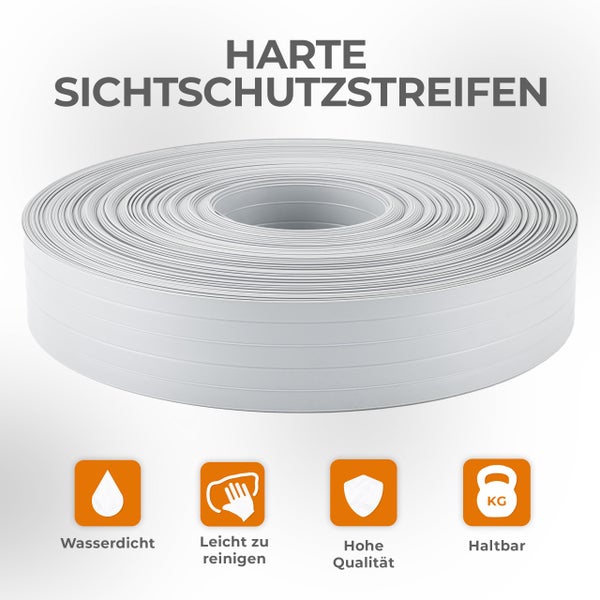 Rolle mit harten Sichtschutzstreifen