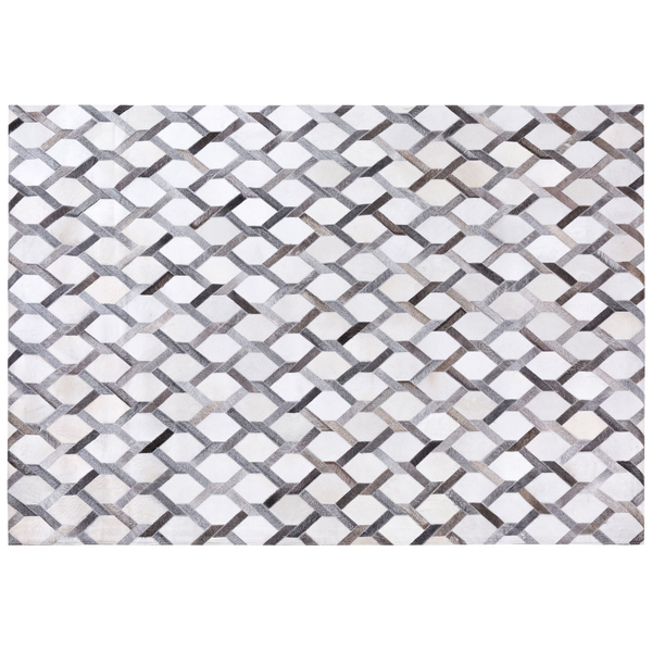 Teppich AYDIN Grau 160 x 230 cm Echtleder