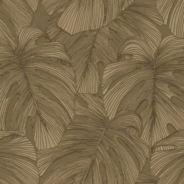 Origin Wallcoverings Tapete 3D Muster Blätter Braun - 50 x 900 cm - 347918