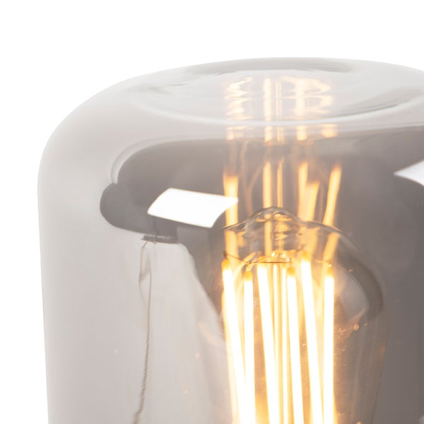 Design Messing mit Rauchglas Tischlampe - Bliss Cute