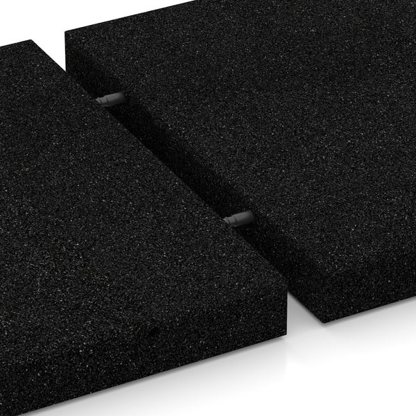 Schwarze Schaumstoffplatten mit Verbindungsstück