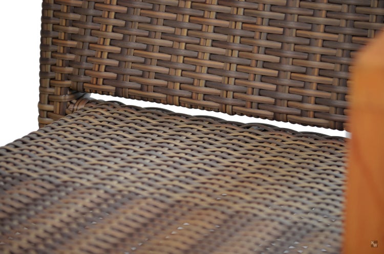Teak Stapelsessel massiv wetterfest Polyrattan Geflecht hochwertig