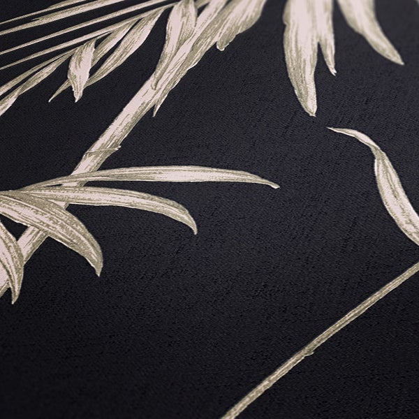 Nahaufnahme einer Tapete mit Pflanzenmuster