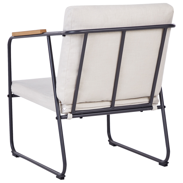 Lounge Set mit Tisch 4-Sitzer VEZZANA Metall Hellbeige