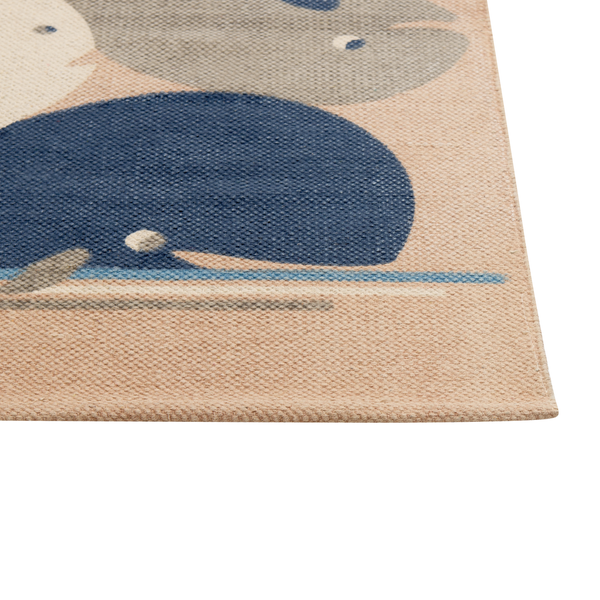 Kinderteppich SEAI Beige 80 x 150 cm Baumwolle