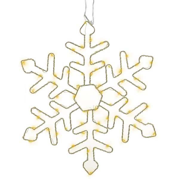 Schneeflocken-Lichterkette zur Weihnachtsdekoration