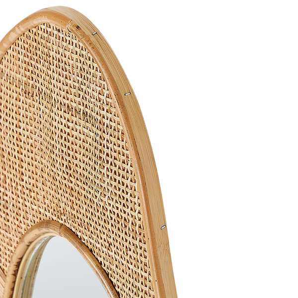 Wandspiegel DORNES 57 cm 77 cm Rattan Naturfarben