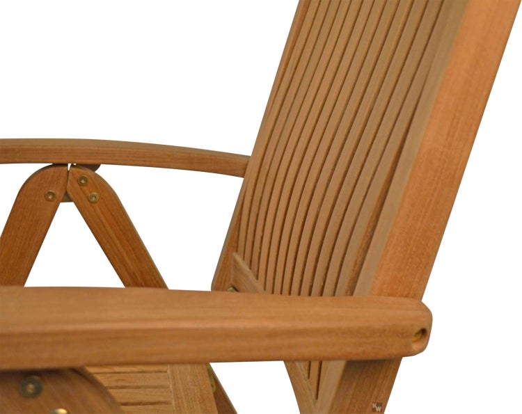 Teak Hochlehner premium verstellbar edel wetterfest Gartenstuhl Massivholz