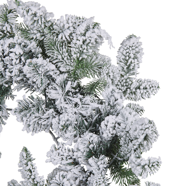 Dekokranz weiß mit LED-Beleuchtung Schnee bedeckt ⌀ 70 cm SUNDO