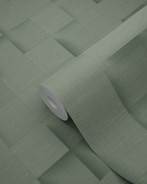 Origin Wallcoverings Tapete 3D-Würfel Graugrün - 50 x 900 cm - 347898