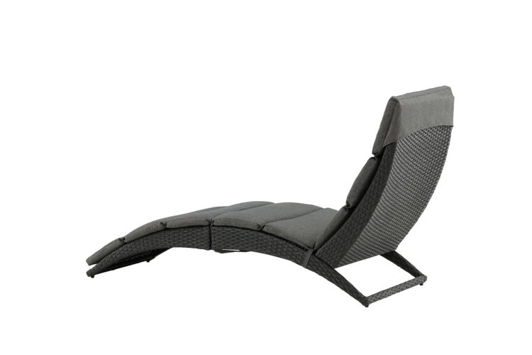 Archie Sonnenliege schwarz. 64 X 158 X 84 cm
