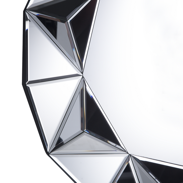 Wandspiegel silber Diamantform ø70 cm HABAY