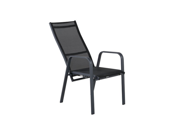 Copacabana Gartenstuhl stapelbar schwarz. 2er Set