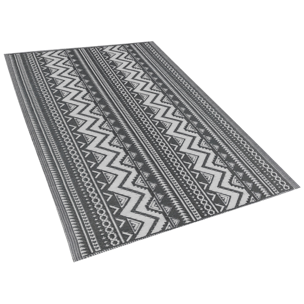 Outdoorteppich NAGPUR Schwarz 120 x 180 cm