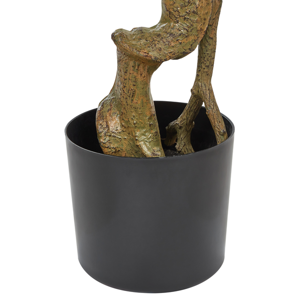 Kunstbaumstamm in schwarzem Topf