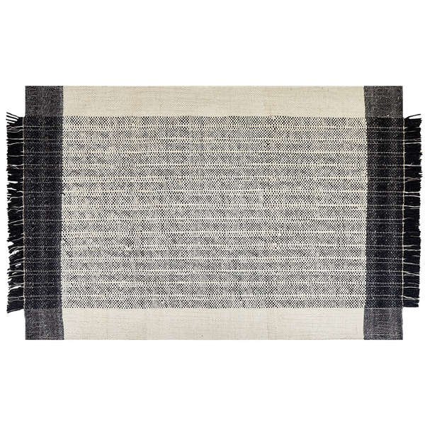 Teppich KETENLI Weiß 140 x 200 cm Wolle