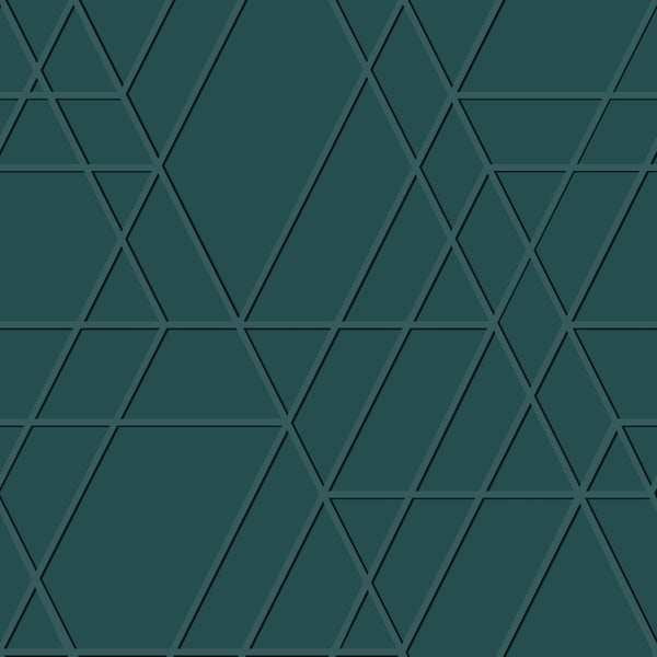 ESTAhome Tapete 3D-Muster dunkles Petrolblau - 50 x 900 cm - 139604