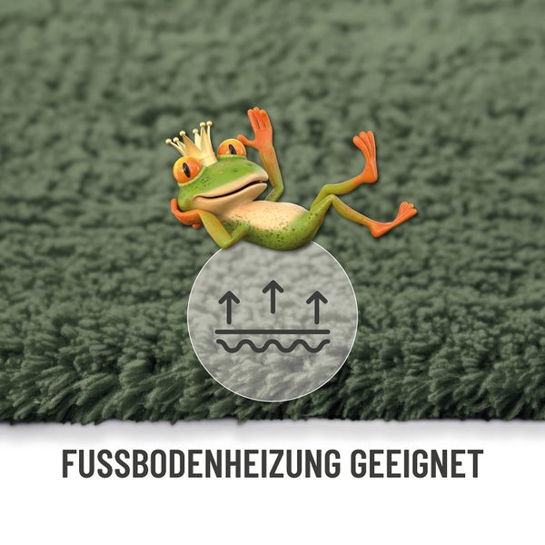 Hochflor Teppich geeignet für Fußbodenheizung.