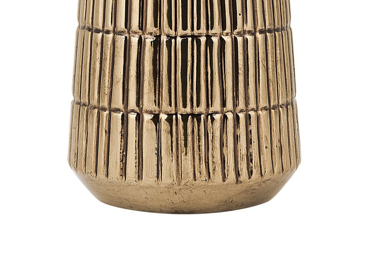Dekovase QANAWAT Steinzeug 22 cm Gold