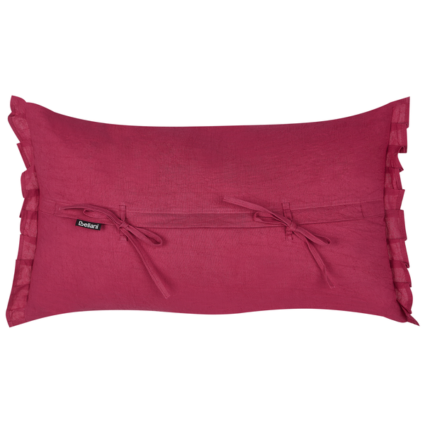 Dekokissen 2er Set SASSAFRAS Leinen 30 x 45 cm Burgunderrot Ohne Muster