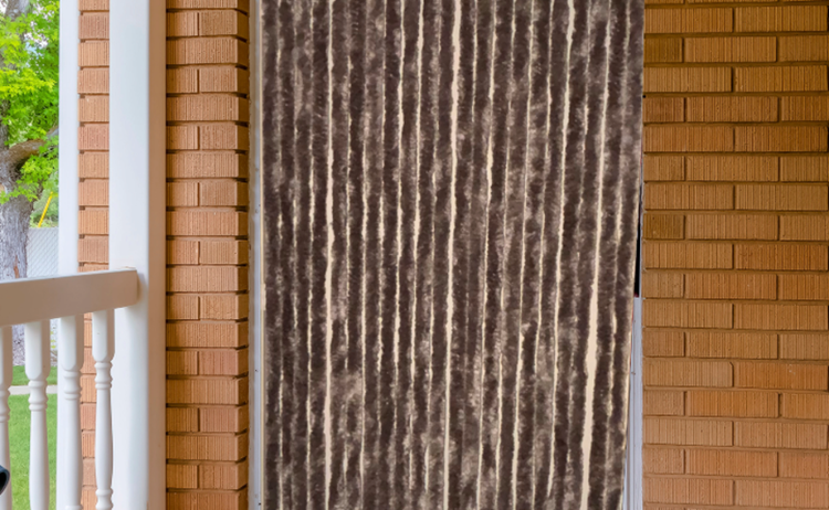 Fliegenvorhang Katzenschwanz-Fliegenvorhänge Katzenschwanz Taupe - 90cm x 220cm